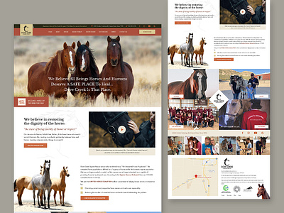Horse Rescue web design dignity figma horse lover horse rescue modern ui design template ui ux web design xd