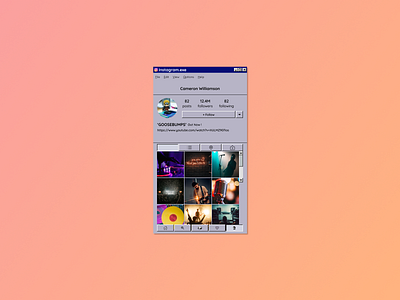 Windows 95 - Instagram 2023 android app appdesign branding challenge design designer designing desktop illustration instagram ios iphone music phone ui uidesigner ux website