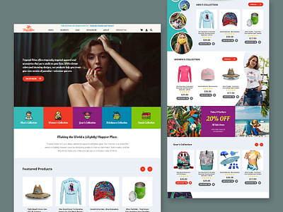 Tropical Vibes Online Store ecommerce figma landing page online store photoshopp template theme tropical vibes ui ux website design wordpress