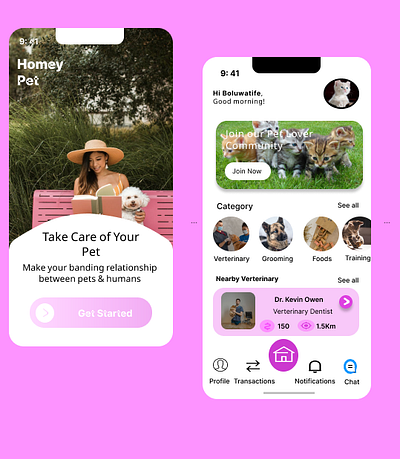 An app for our lovely pets. I'm a beginner please. graphic design ui