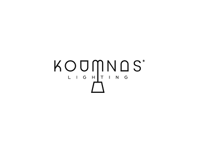 Koumnas Lighting branding crete design geometry greece hanging lamp lighting logo rethymno typographic typography