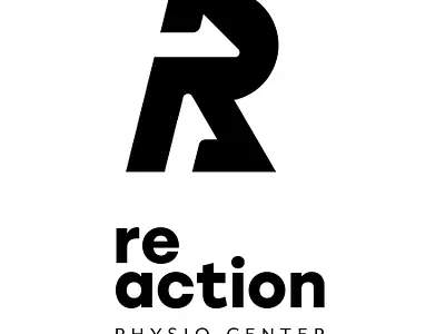 ReAction Physio Center branding crete design greece initial lines logo medical movement physio physiotherapy rethymno