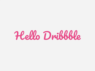 "Welcome to My Creative World" Dribbble Animation animation dribbble hello kinetic motion motion graphics type typo typography welcome