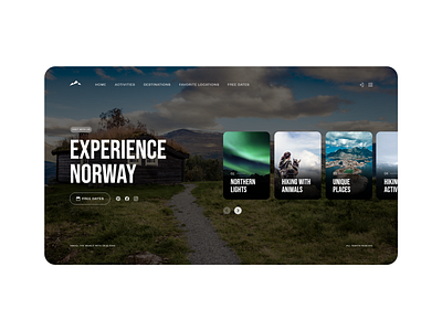Experience Norway app blog design norway travel ui ux webdesign website