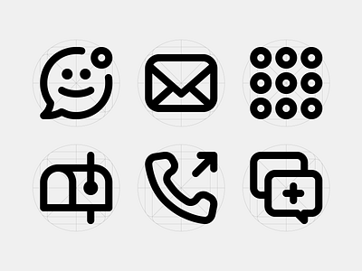 Communication (Soon) — Pixel-Perfect Icons 24px icons chat communication design dialog help icon icon pack icons icons pack mail mark numbers send support ui ui iocns user interface icons wireframe