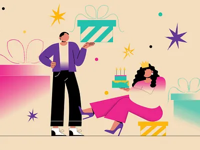 Birthday 3d animation app branding design graphic design illustration logo motion graphics typography ui