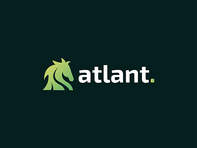 Atlant animal atlant branding horse logo
