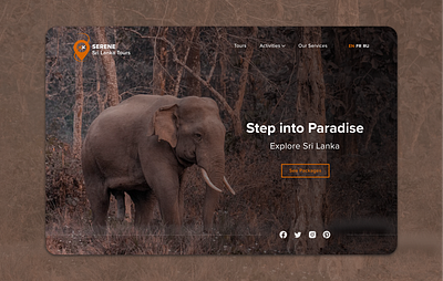 Hero Section Design design hero hero section landing landing page landing page design minimal modern sri lanka tourism tours travel ui uiux user interface ux visit web design web ui website