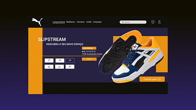 Concept Web design for Puma branding design desktop shoes ux design