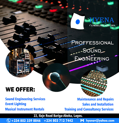 Sound Engineering Training graphic design