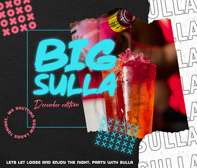 BIGSULLA Party hype branding graphic design