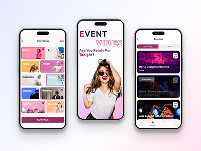 Event App UI Design app app design event app mobile app mobile app design ui uiux