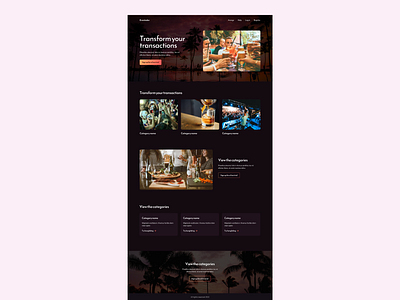 Landing page - Travel branding design modern ui ux webdesign