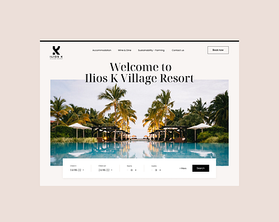 Website Design for Village Resort design ui website