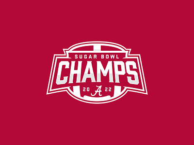 2022 Alabama Sugar Bowl Champs Logo alabama branding championship championship logo champs college football design football illustration logo logo design sports logo sports logos vector