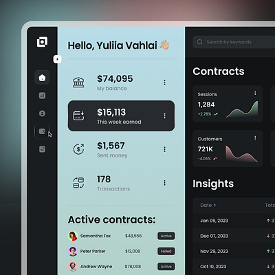 Dashboard | Finance app dashboard design finance ui ux web
