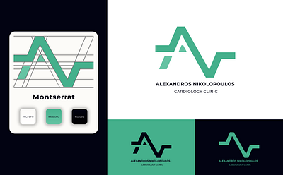 A.NIKOLOPOULOS CARDIOLOGY CLINIC branding cardiology clinic graphic design health heart logo