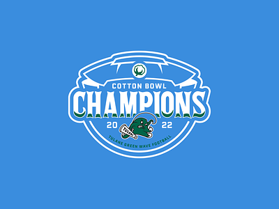 TULANE GREEN WAVE 2023 COTTON BOWL CHAMPIONS - Logo Concept by