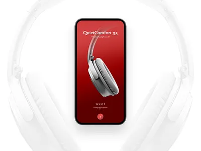 Headphone Product Preview Concept elegant figma gradient headphone minimal mobile productdetail ui ui concept ux