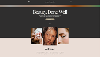 Advanced Beauty Care, Beauty Salon in Newcastle, United Kingdom. beauty salon branding design graphic design web web design website design wix wix design