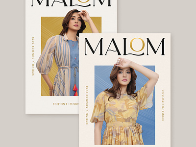 Malom Fashion Catalogue branding color system design graphic design illustration ui ux vector