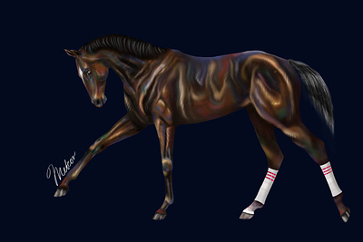Race horse 💨 art artist drawing horse illustration oil paint race horse ui
