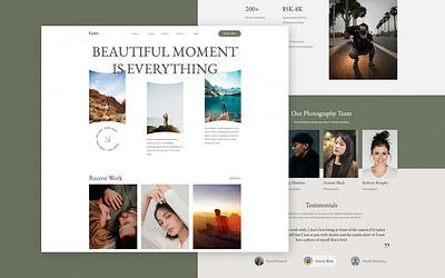 Photography Portfolio Website branding web design