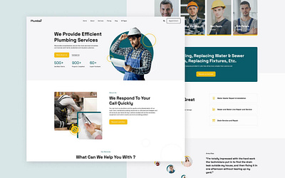 Plumbing Service Website branding web design