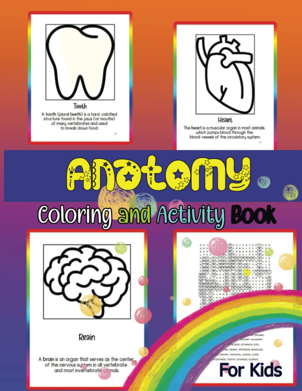 Anatomy Coloring & Activity Kids Book, Human Body Coloring Book by ADAM