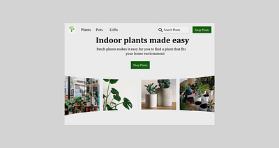 Replica Design of a Plant shopping landing page 3d app design graphic design ui vector