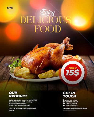 Food Poster Design branding design food poster graphic design logo motion graphics photoshop poster typography