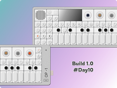 Build 1.0 - Day 10 | OP-1 field keyboard UI app design engineering gradients music neumorphism production sound ui ux