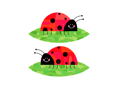 Ladybugs adobeillustrator art artwork dribbble illustration ladybugs patterns simple vector