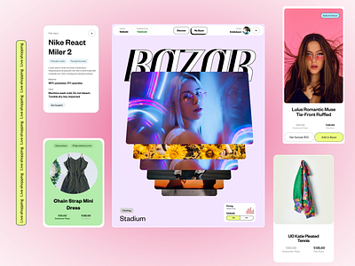 Bazar(Shopping page design) dailyui design ui