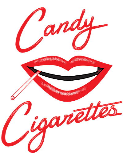 Candy Cigarettes Logo Design branding business card business card design concept graphic design logo logo design retro vector vector design