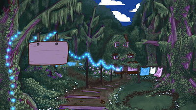 Custom Stream Screens 2d animation animation concept cottagecore digital art digital painting environment fantasy illustration motion graphics stream assets stream graphics stream overlays