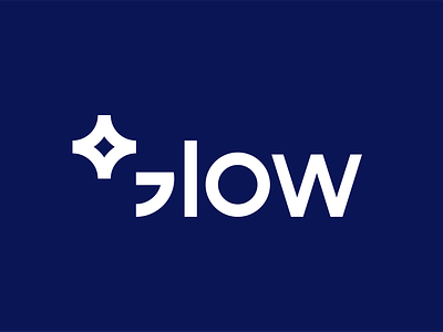 Glow brand bright glitter glow lettermark logo mark monogram sparkle star