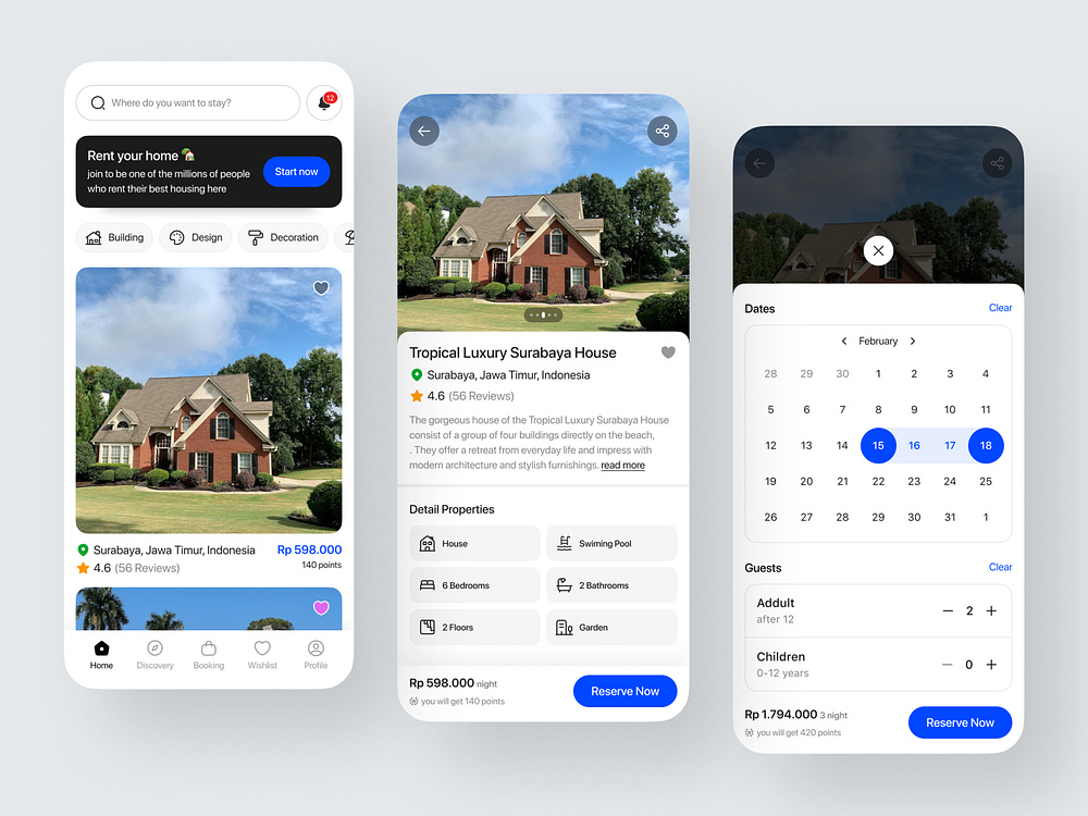 Browse thousands of House Rental App images for design inspiration Dribbble