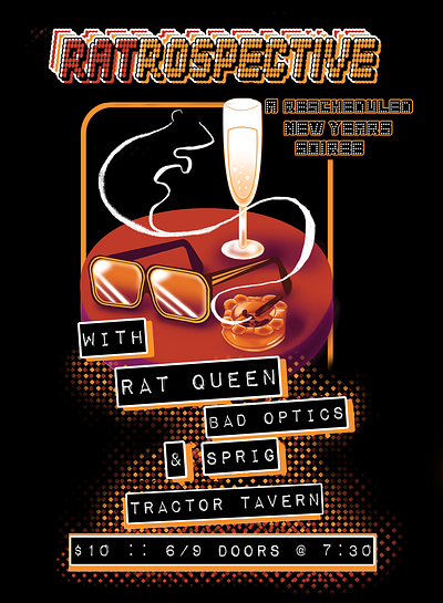 Rat Queen Show Poster 2d animation animation concert poster design digital art graphic design illustration promotion reels show poster social media social media content