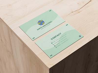 Business Card Design For Earth Industries. branding design graphic design logo typography