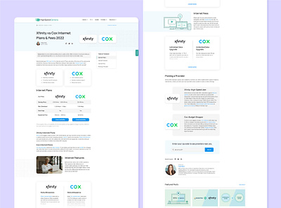 HighSpeedOptions Comparison Page branding design ui