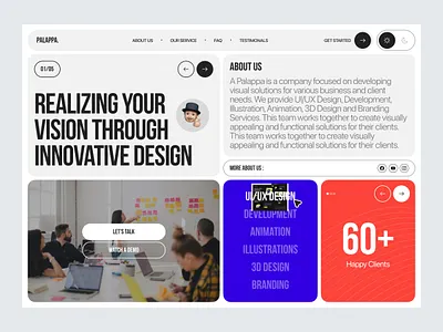 PALAPPA - Company Profile Website agency company company profile compro creative digital digital agency digital creative home page product design profile ui ux