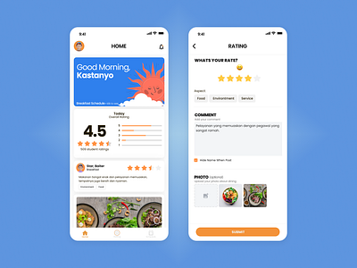 Rating App UI Design design graphic design ui ux