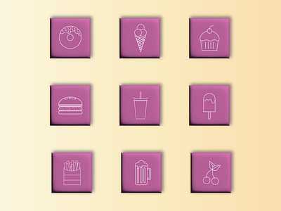 Diner Food Icons app design diner food graphic design icon logo restaurant ui vector web
