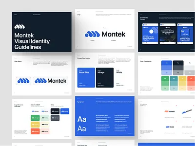 Montek - Logo, Brand Design brand brand book brand guide brand guideline brand identity design brandbook branding color palette guide book logo logo desgn logo design logo designer logo m logo type logos mark modern logo typography visual identity