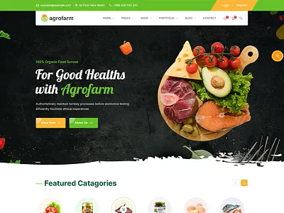 Organic Food & Organic Store WordPress Theme.