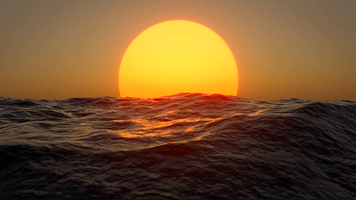 Wave_Loop_Animation 3d animation loop ocean render sea sun sunset wave