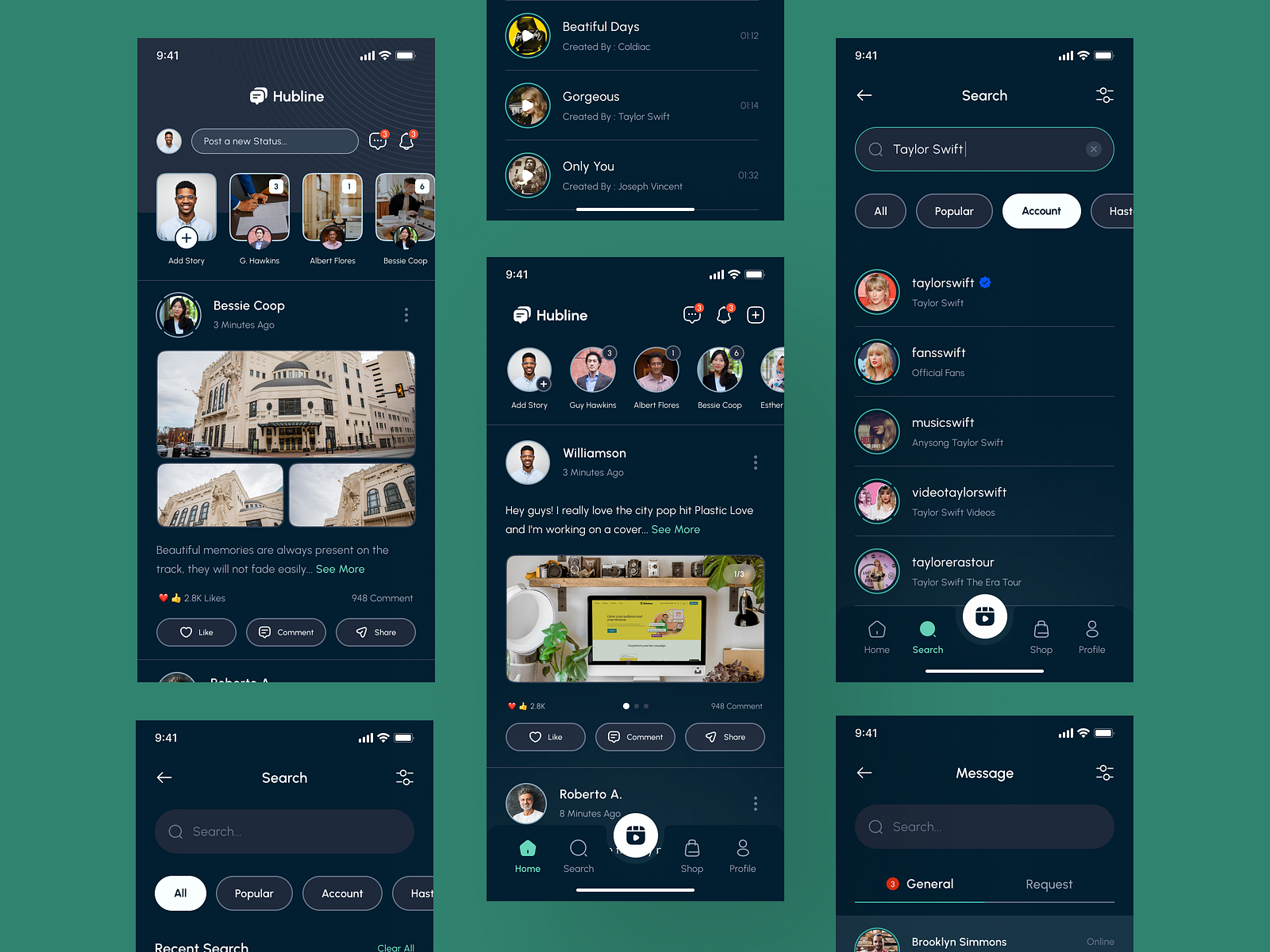 Hubline - Social Network App UI Kit by Uxerflow UI/UX on Dribbble