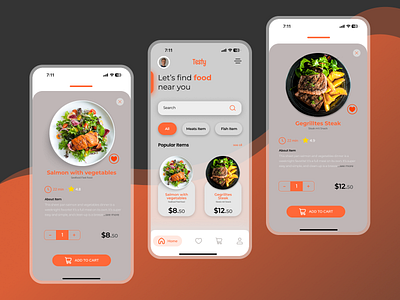 Food App UI Design app design food app design food delivery fooduidesign ui