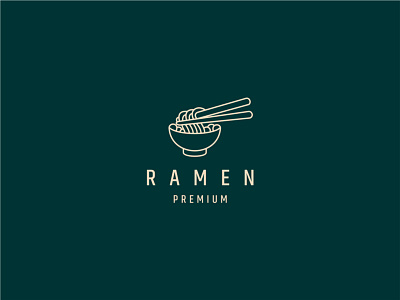 Ramen line art logo 3d animation app branding business design graphic design illustration logo ramen line art logo ui